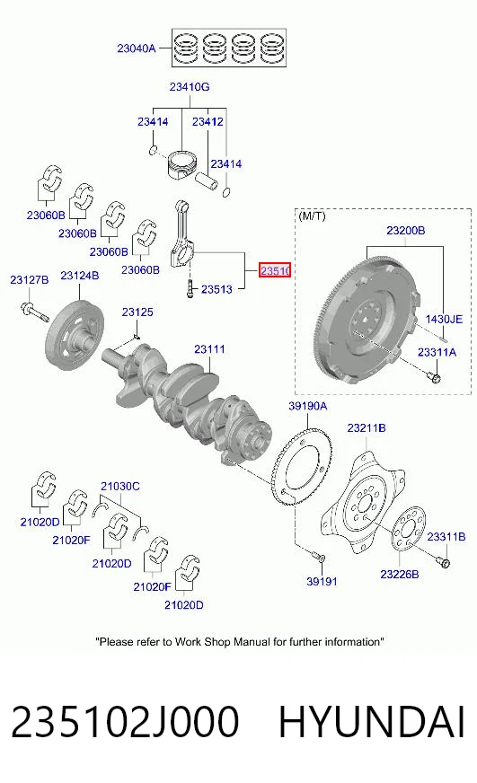 235102J000 Hyundai/Kia Biela