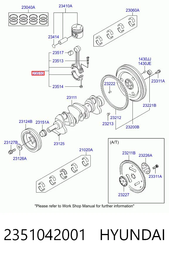 Biela 1115A286 Mitsubishi