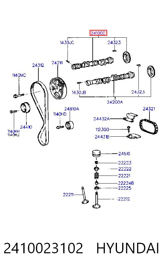 Comprar Árbol de levas de admisión Hyundai Coupe I RD a bajo precio