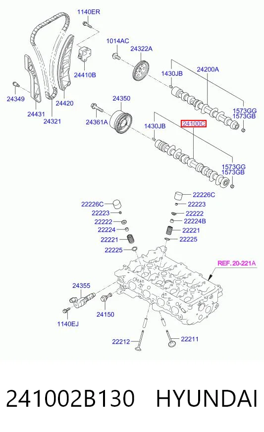 Comprar Árbol de levas de entrada Hyundai Accent IV RB