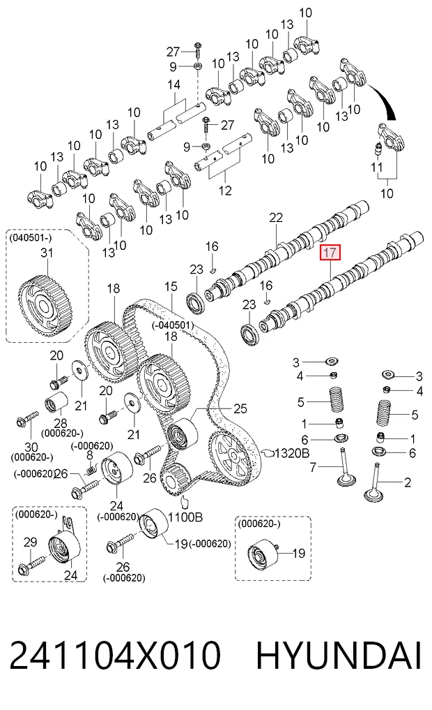 Comprar Árbol de levas de admisión KIA Carnival I UP a bajo precio