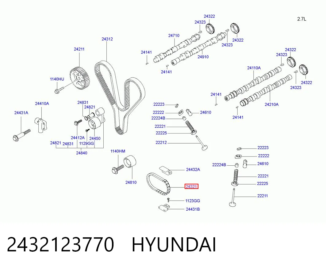  Cadena de distribución Hyundai Sonata 5
