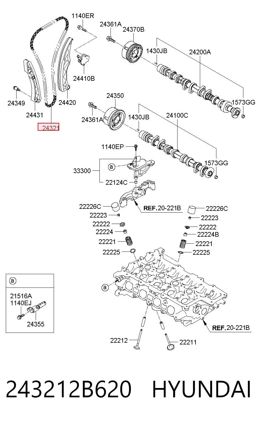 Cadena de distribución motor Hyundai KONA 