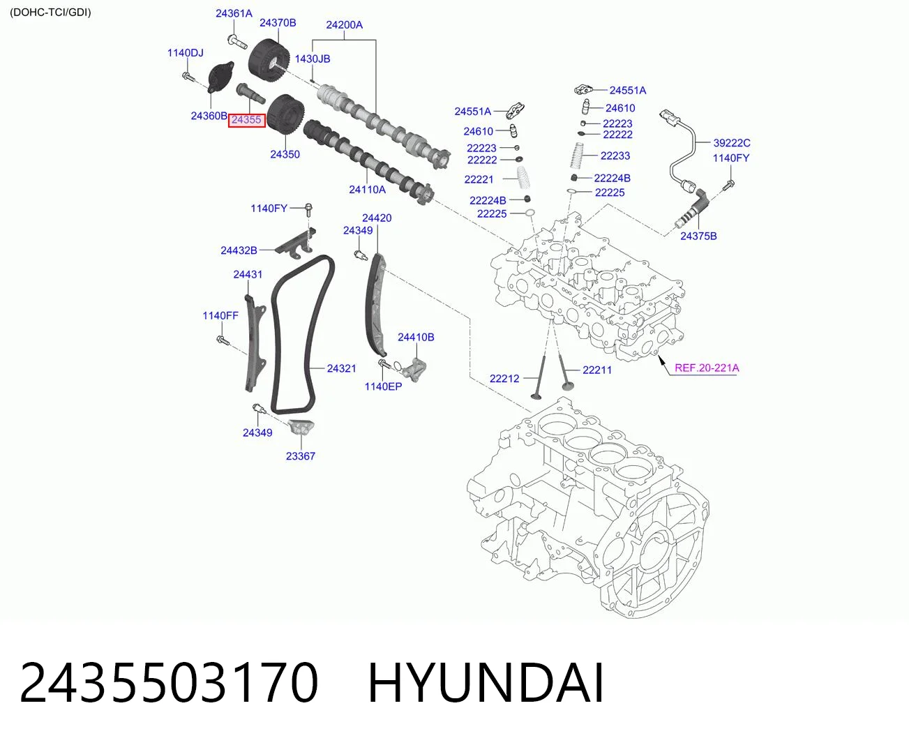Comprar Válvula solenoide de control de posición del árbol de levas Hyundai I30 PD a bajo precio