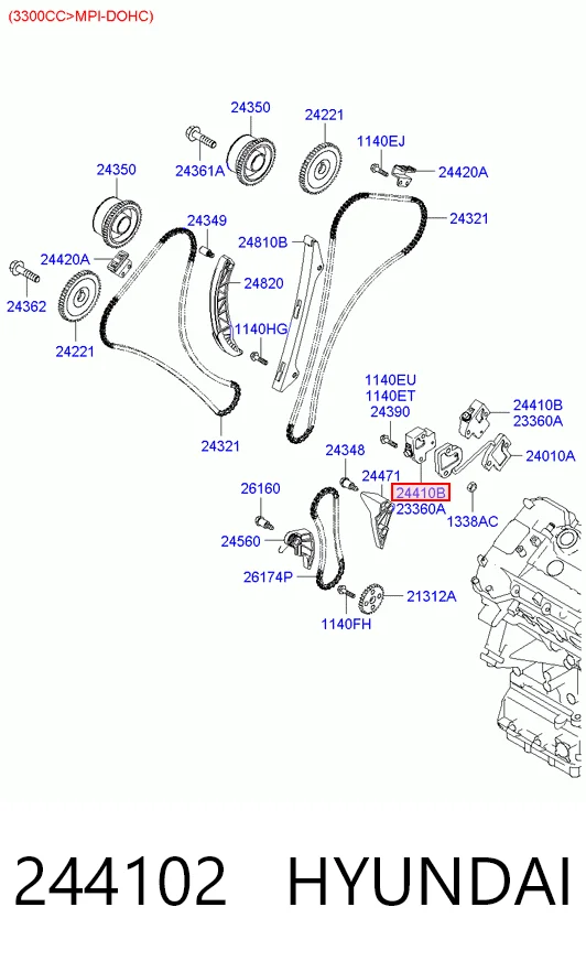 Comprar Tensor de cadena de distribución KIA Cerato II TD
