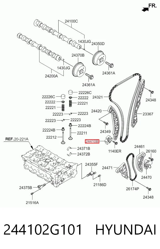 Tensor de cadena de distribución para KIA Sportage IV QL