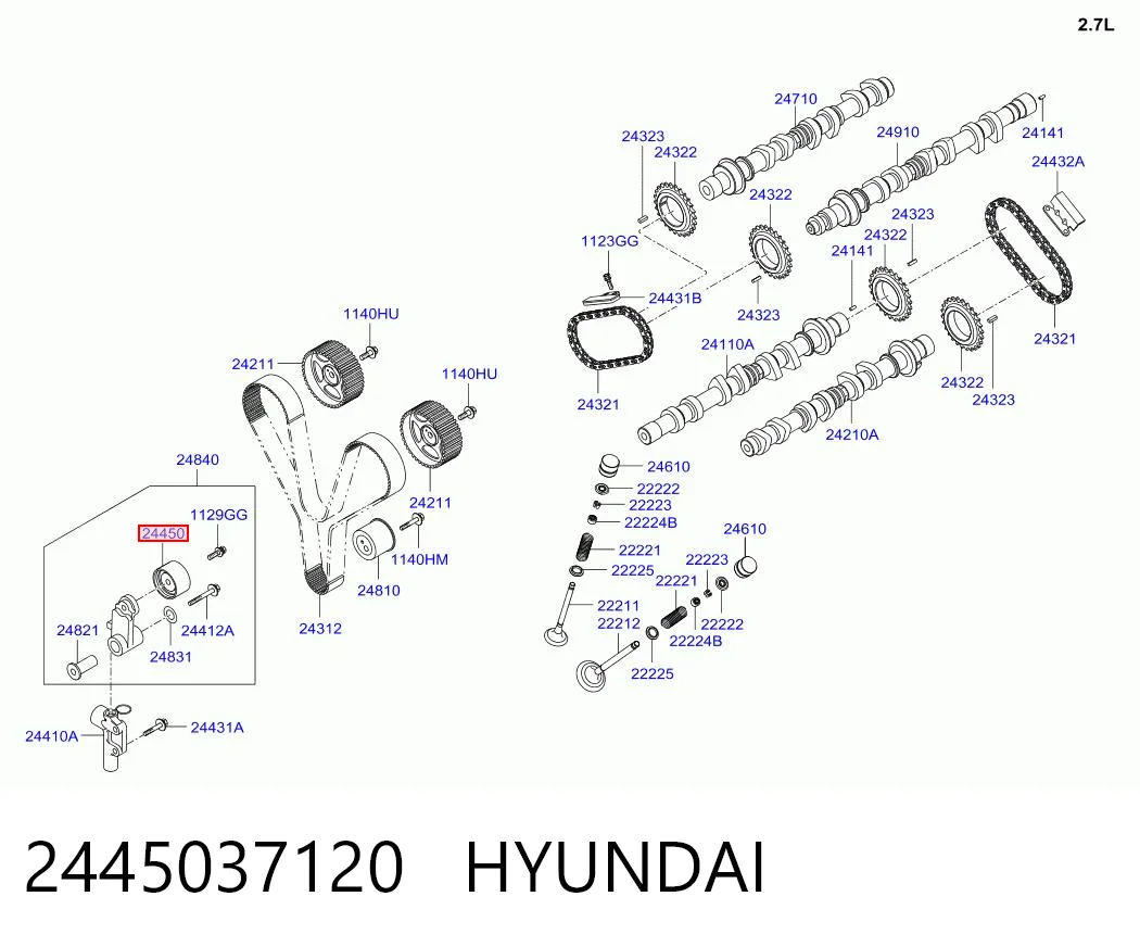 Rodillo tensor cadena Hyundai Sonata  sedán comprar en España