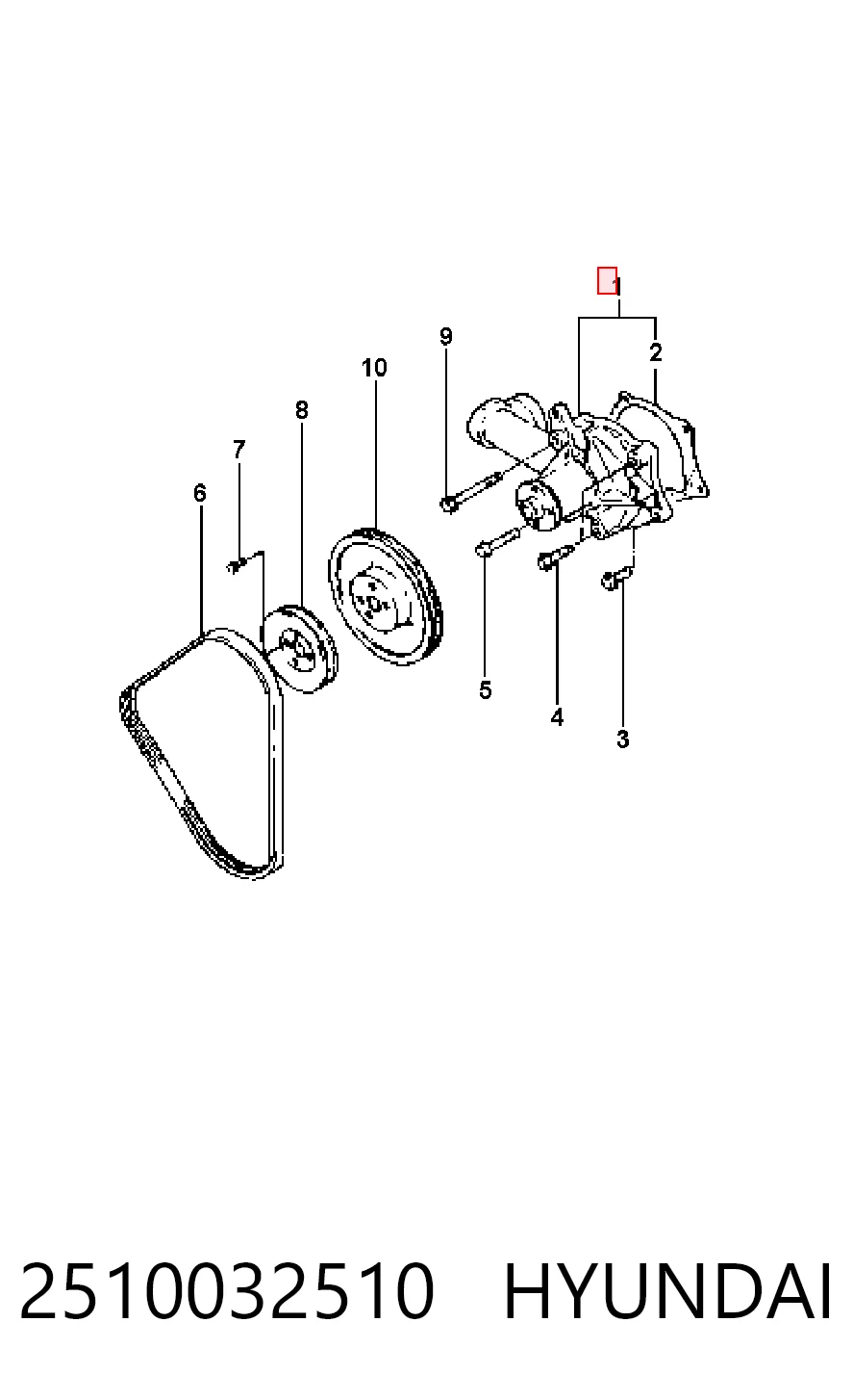  Bomba de agua Mitsubishi Galant 5