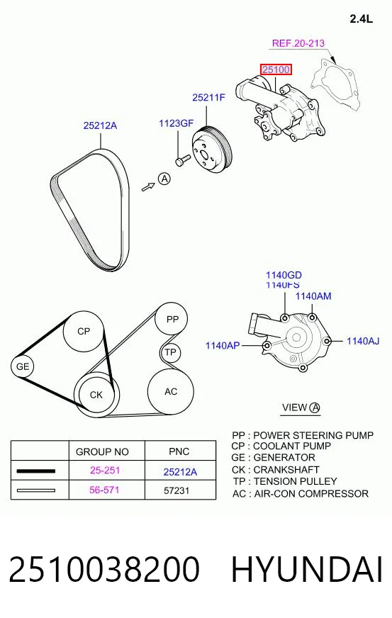 2510038200 Hyundai/Kia