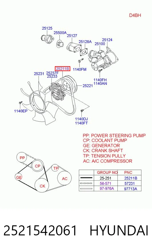 2521542061 Hyundai/Kia