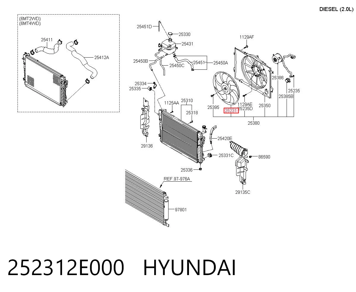 252312E000 Hyundai/Kia Radiador