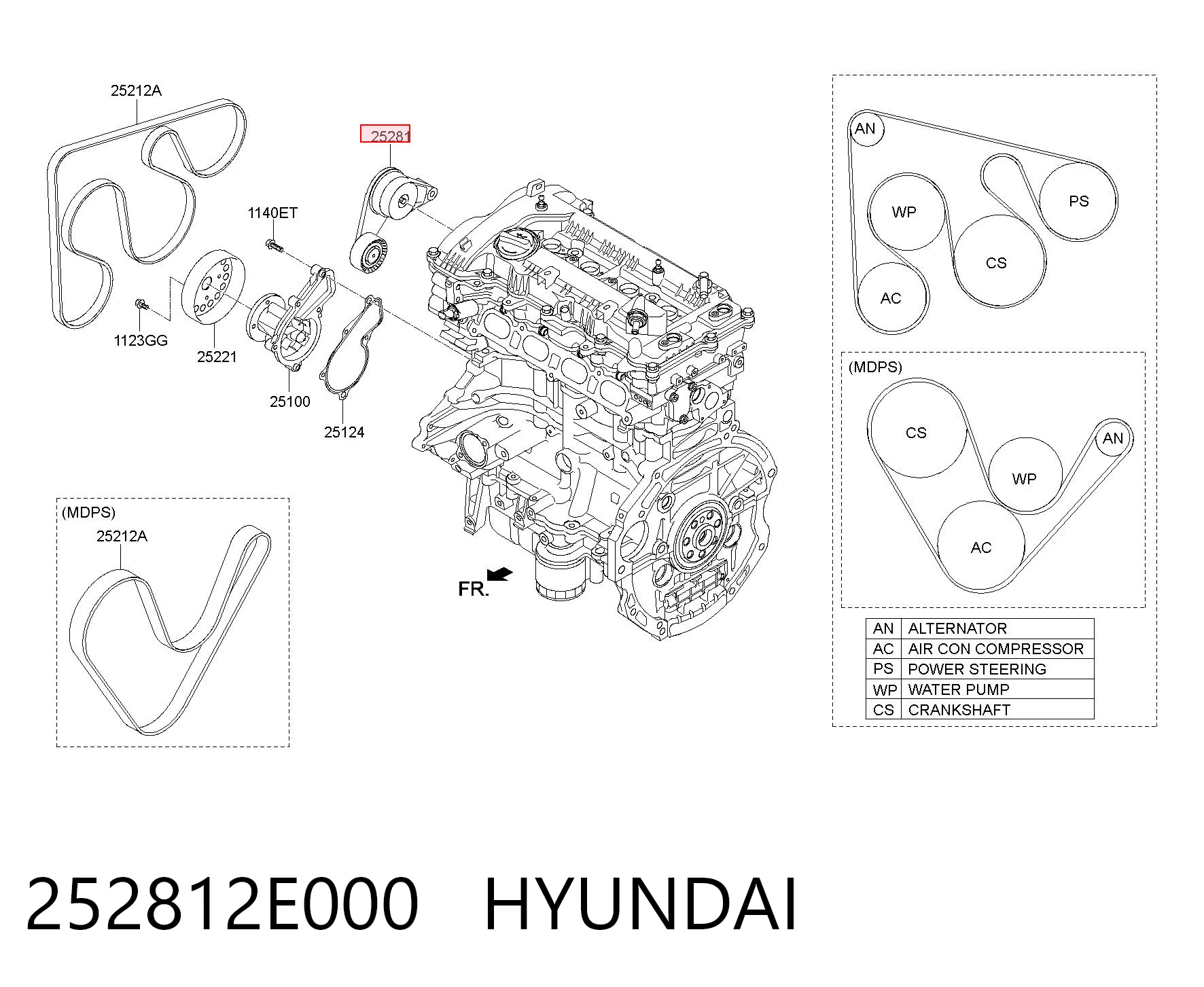 252812E000 Hyundai/Kia