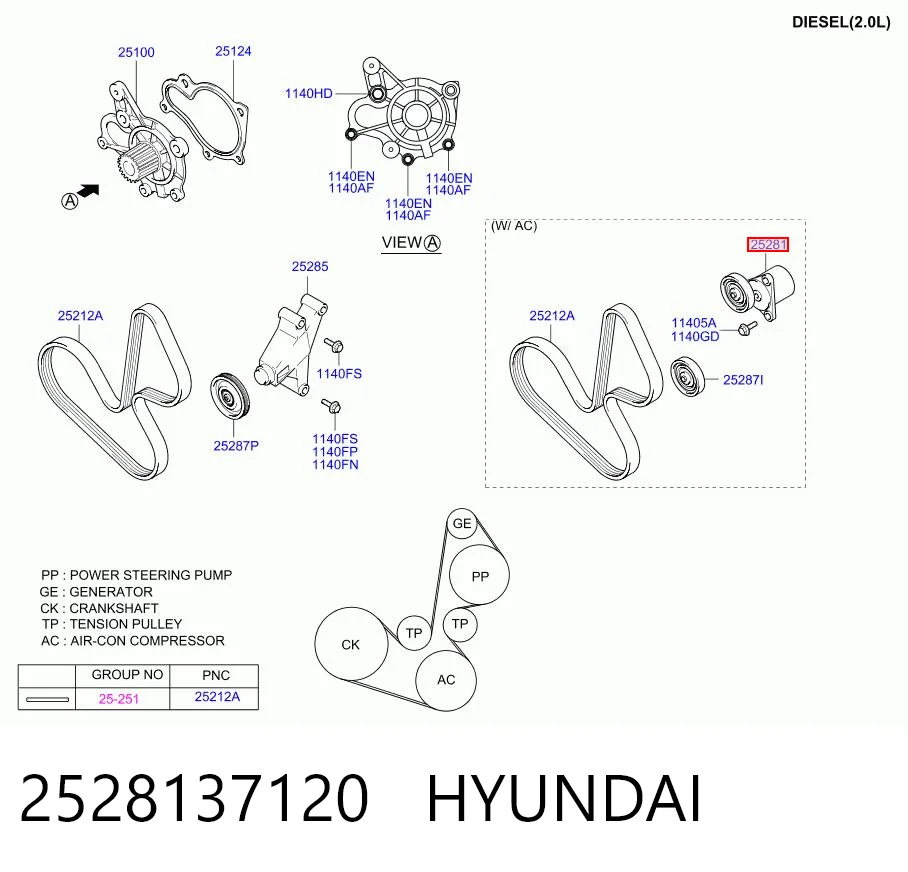 2528137120 Hyundai/Kia