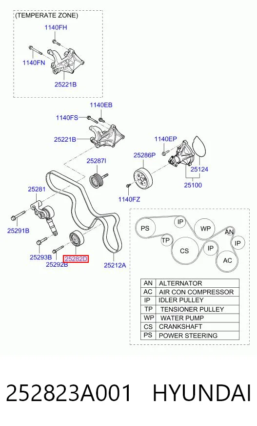 252823A001 Hyundai/Kia