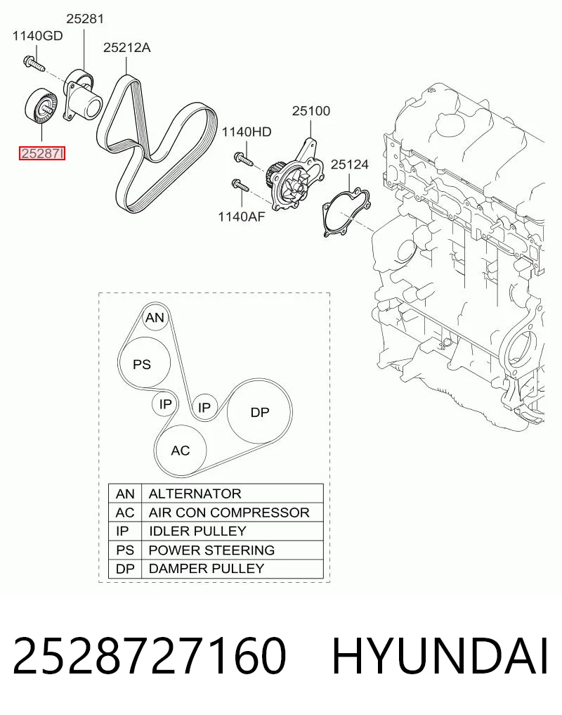 2528727160 Hyundai/Kia