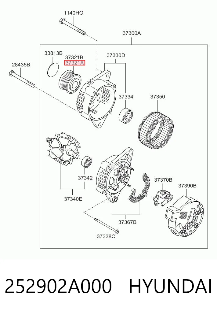 Rueda libre alternador Hyundai Elantra V (2010-2017)