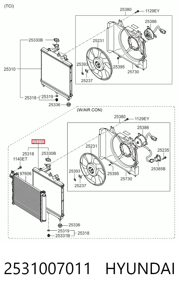 Radiador del motor KIA Picanto  hatchback comprar en España