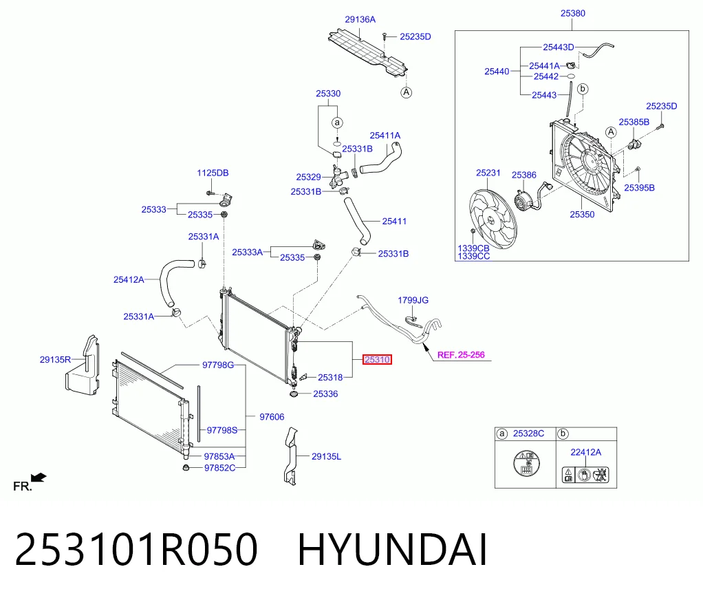 253101R050 Hyundai/Kia Refrigeración del motor