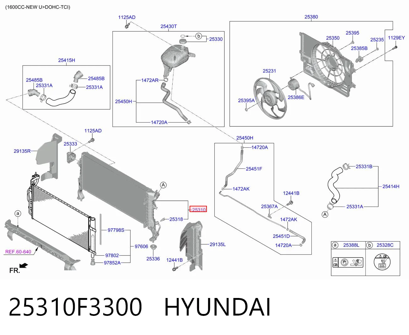 25310F3300 Hyundai/Kia Refrigeración del motor
