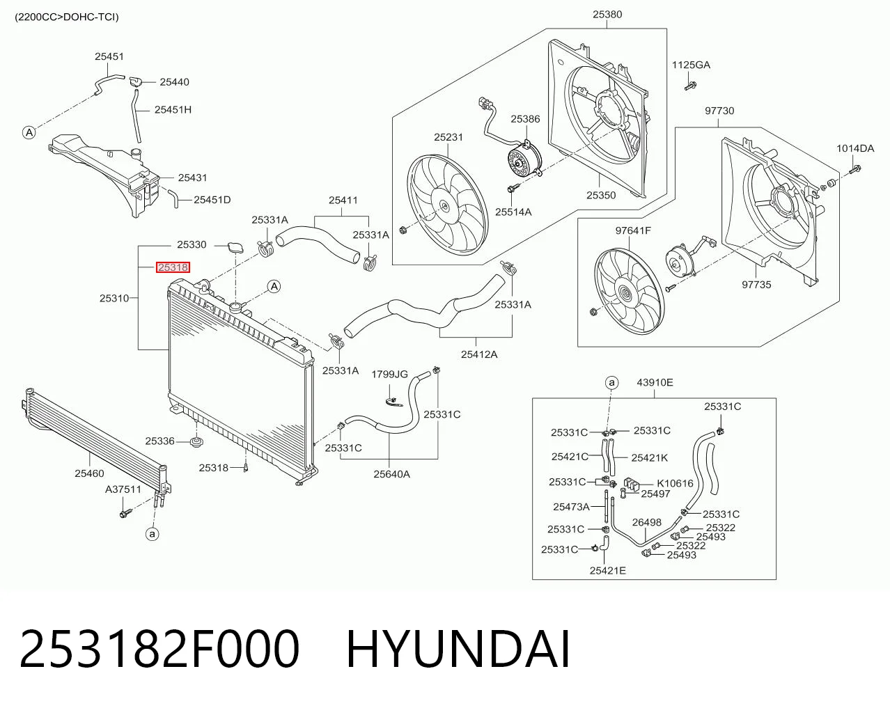 253182F000 Hyundai/Kia Refrigeración del motor