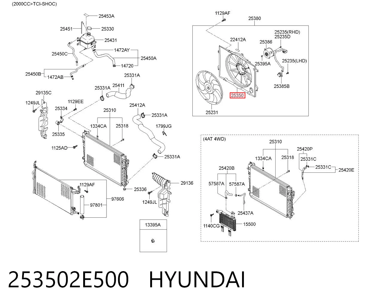 253502E500 Hyundai/Kia
