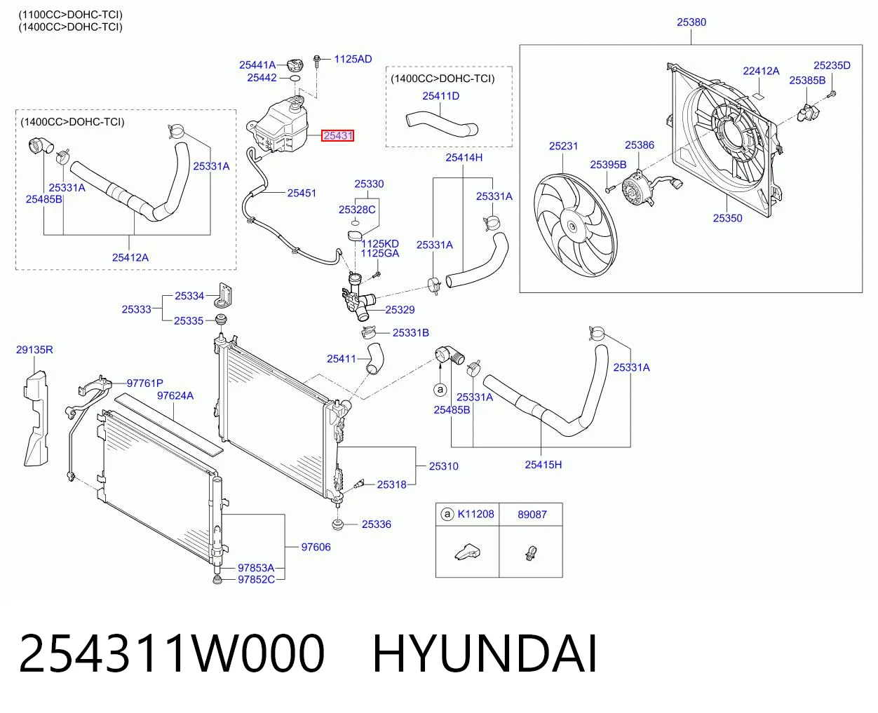 Comprar Depósito de expansión del sistema de refrigeración KIA Rio III UB a bajo precio