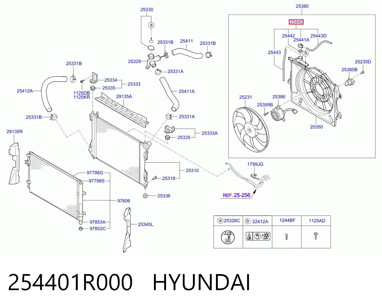 254401R000 Hyundai/Kia Tapón del radiador de refrigerante