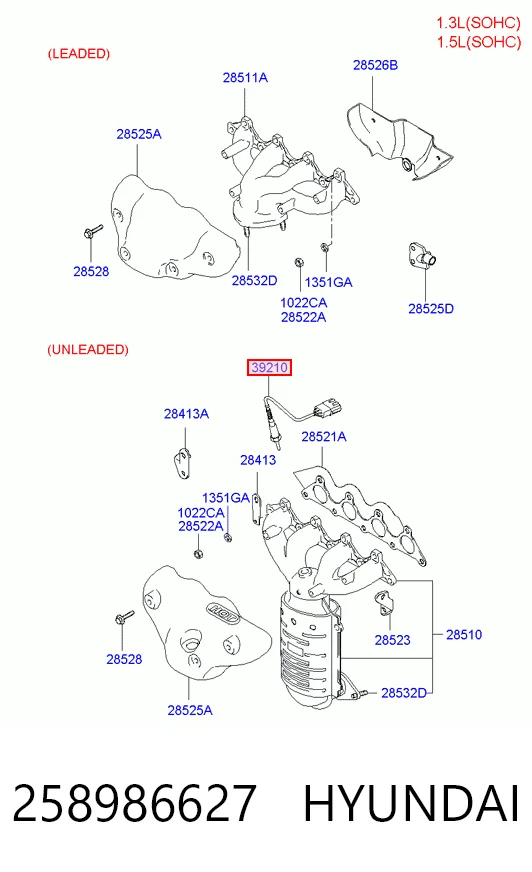 Sonda lambda (NOx, O2) para Hyundai Accent II LC