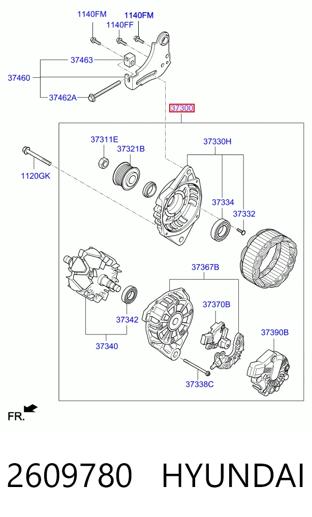 2609780 Hyundai/Kia Alternador de coche