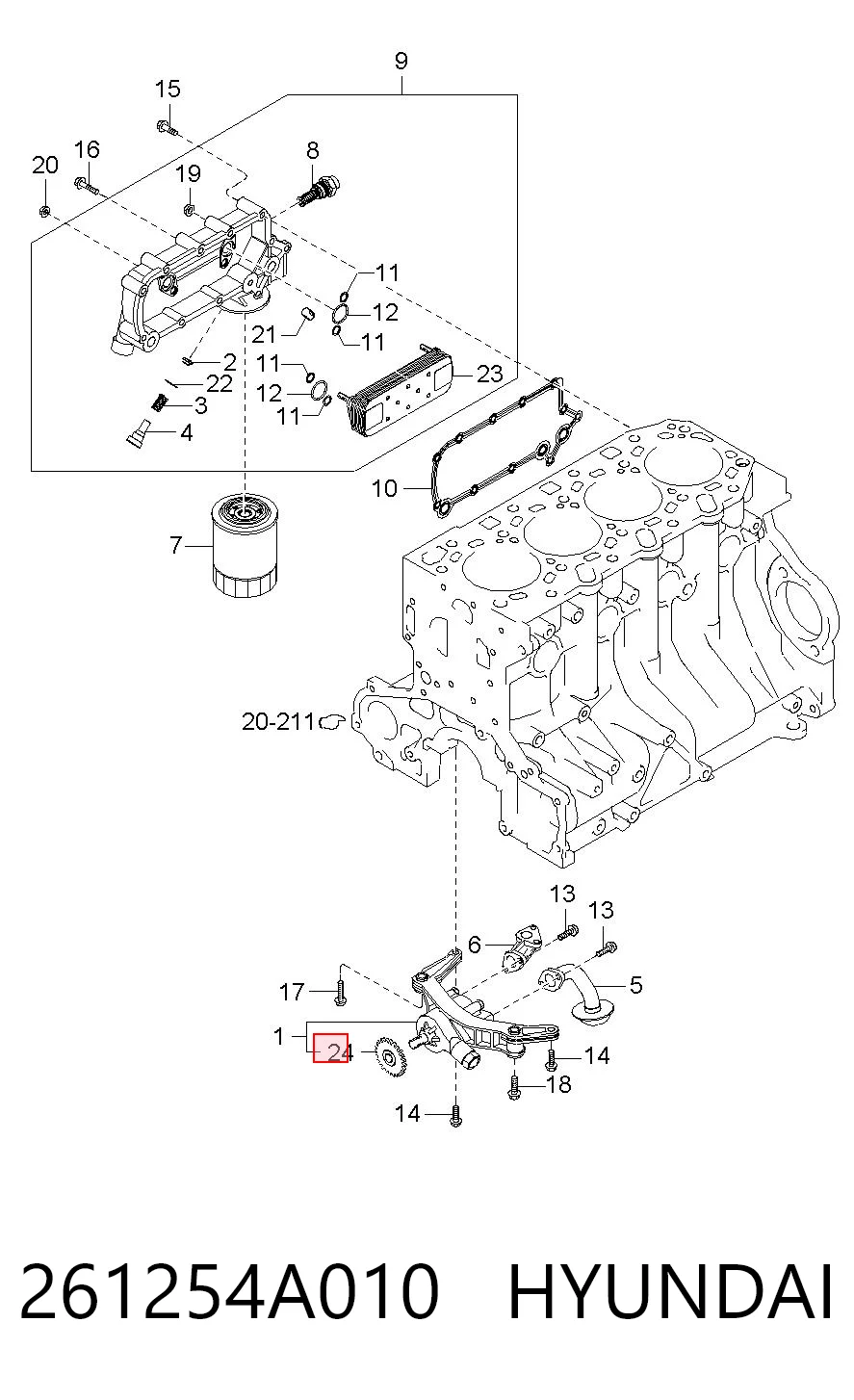 261254A010 Hyundai/Kia