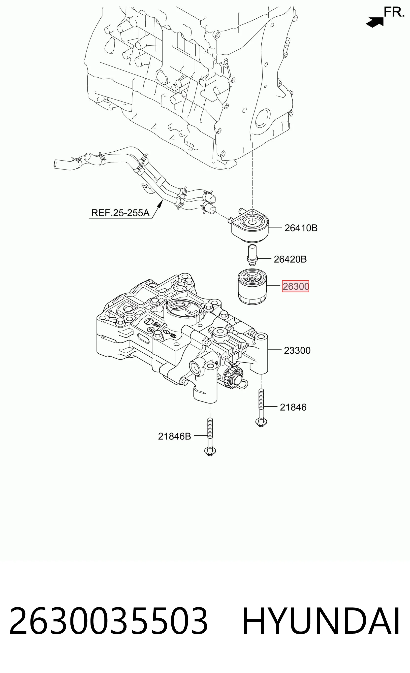 2630035503 Hyundai/Kia Filtro aceite