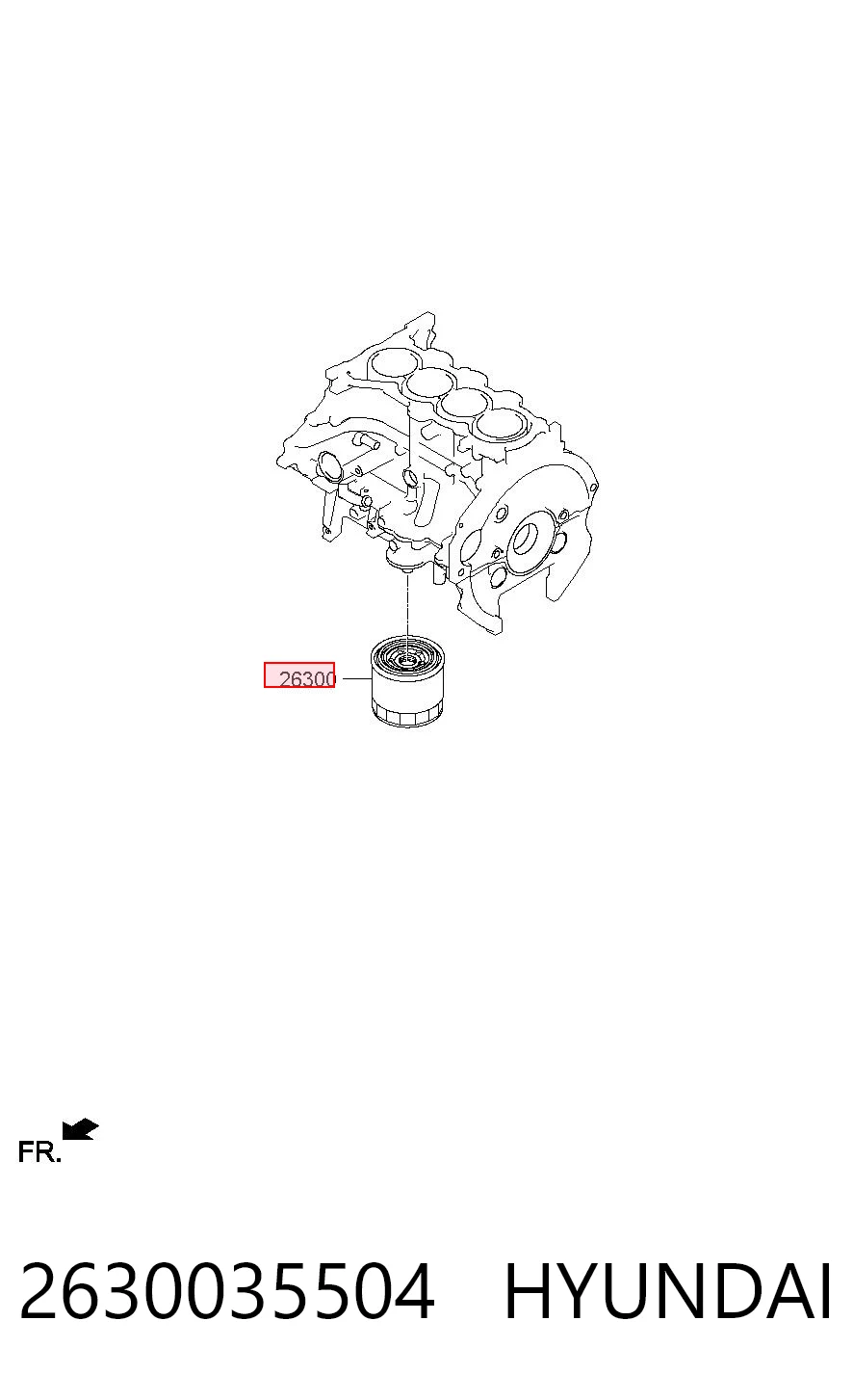 2630035504 Hyundai/Kia Filtro aceite
