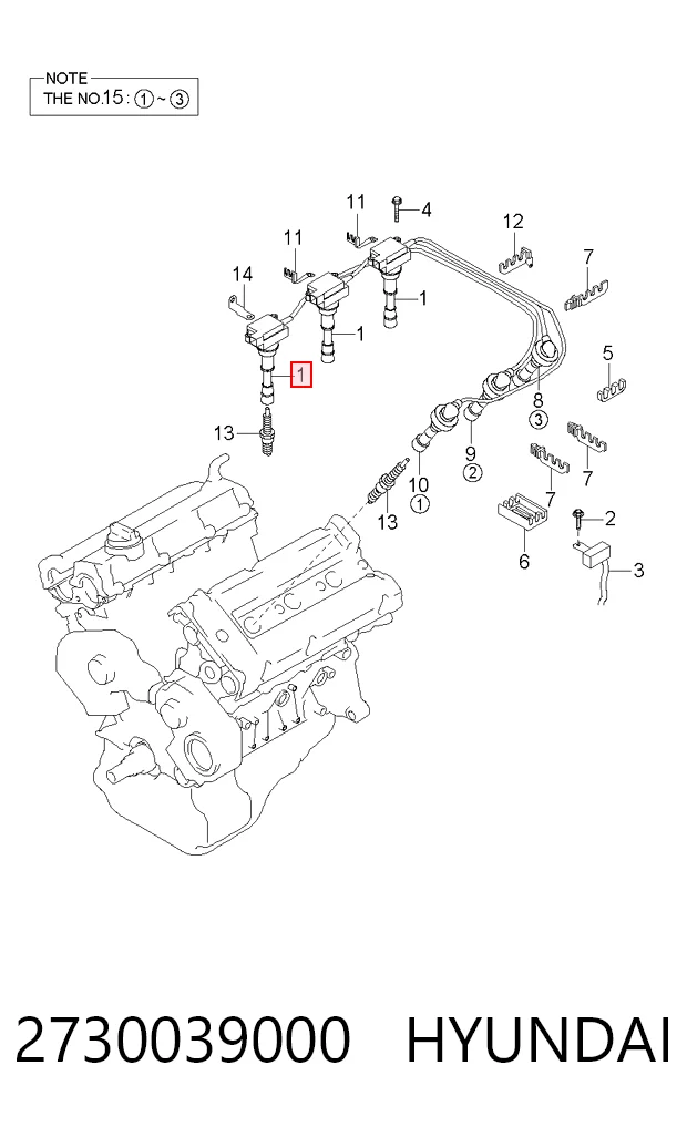2730039000 Hyundai/Kia Bobina de ignición