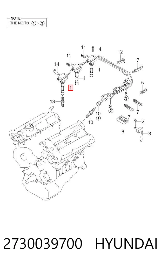 2730039700 Hyundai/Kia Bobina de ignición