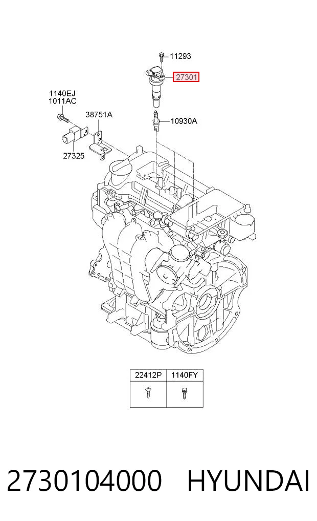 2730104000 Hyundai/Kia Bobina de ignición