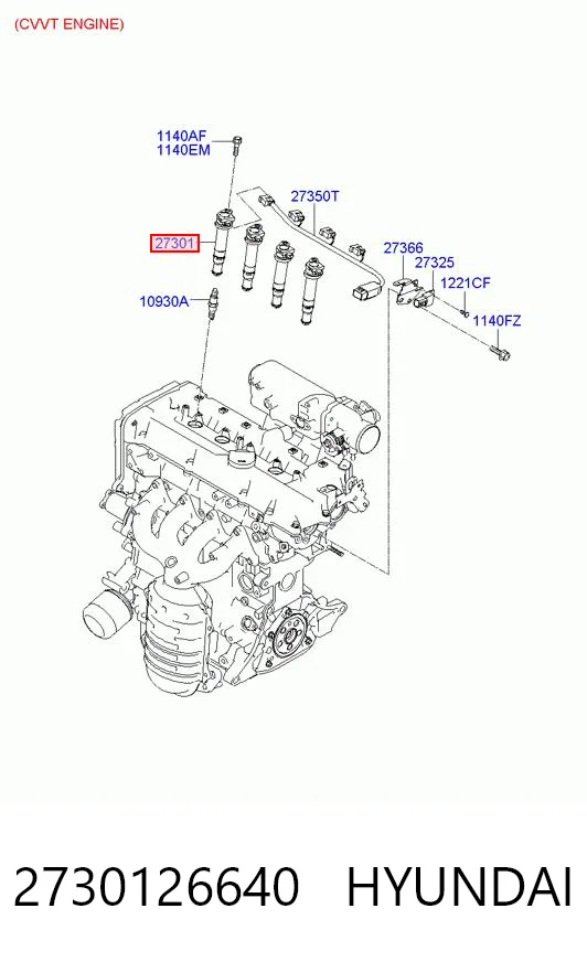 2730126640 Hyundai/Kia Bobina de ignición