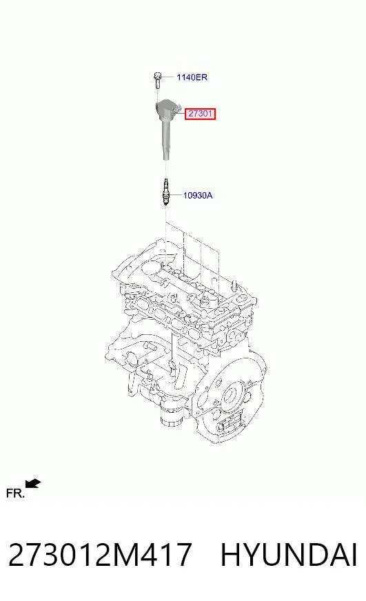 273012M417 Hyundai/Kia Bobina de ignición