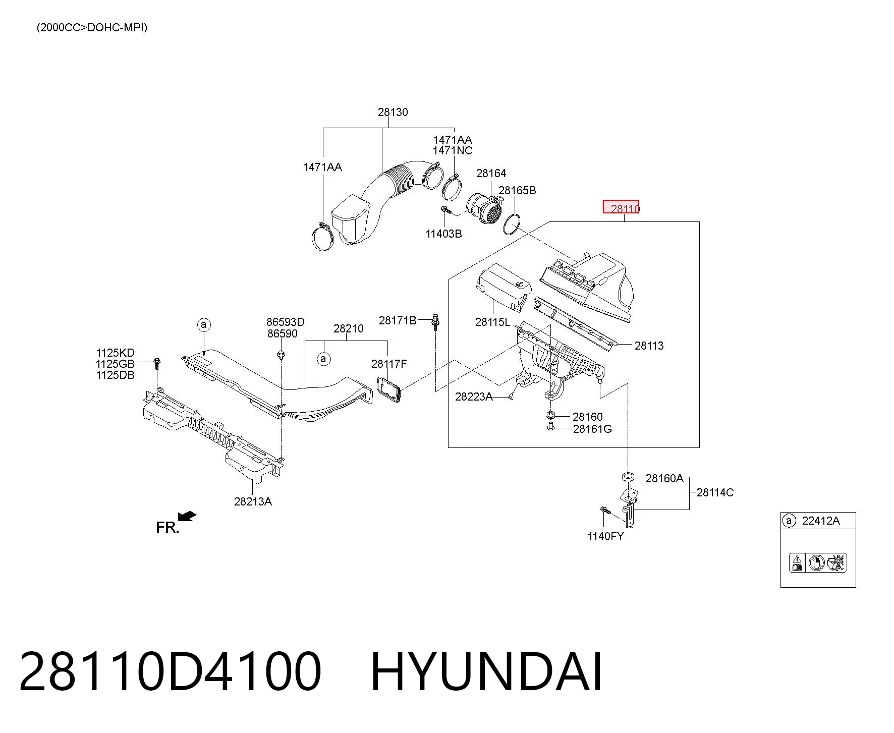 Comprar Caja del filtro de aire Hyundai Sonata VII LF a bajo precio