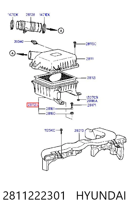 Comprar Caja del filtro de aire Hyundai Accent X-3 a bajo precio
