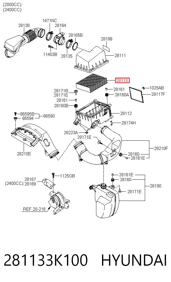 281133K100 Hyundai/Kia