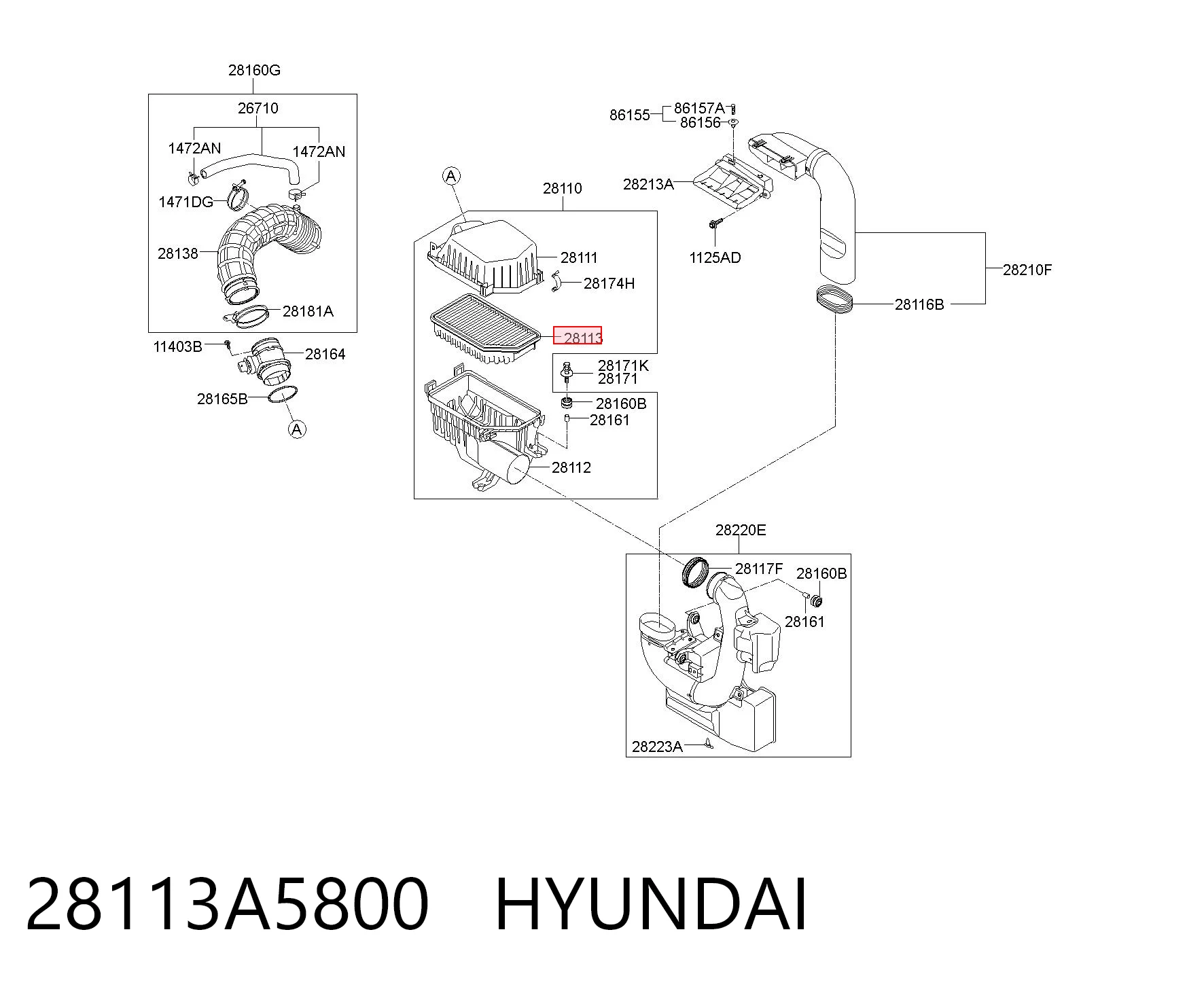 28113A5800 Hyundai/Kia