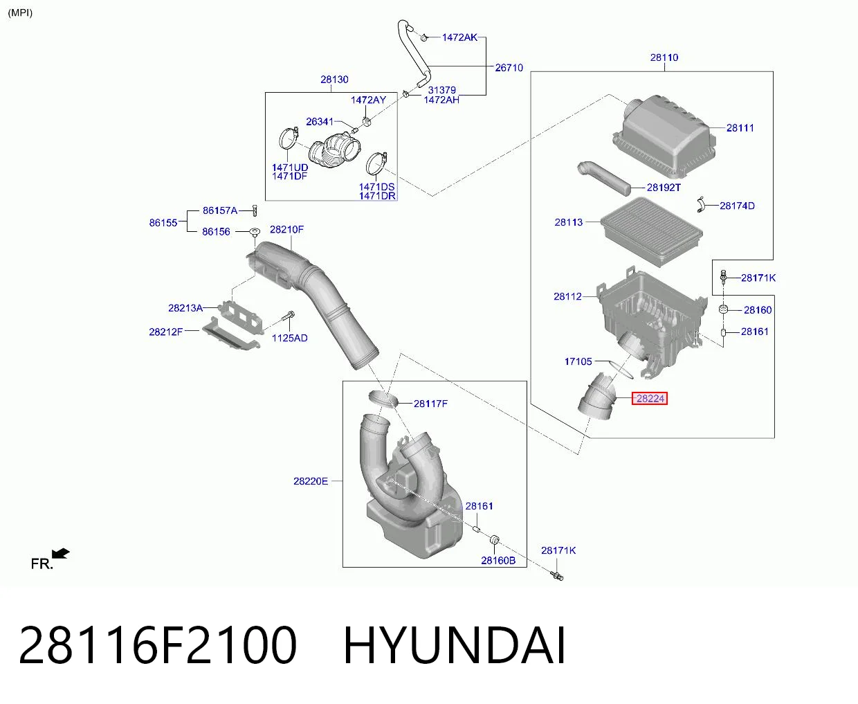28116F2100 Hyundai/Kia