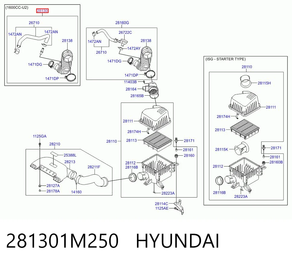 281301M250 Hyundai/Kia