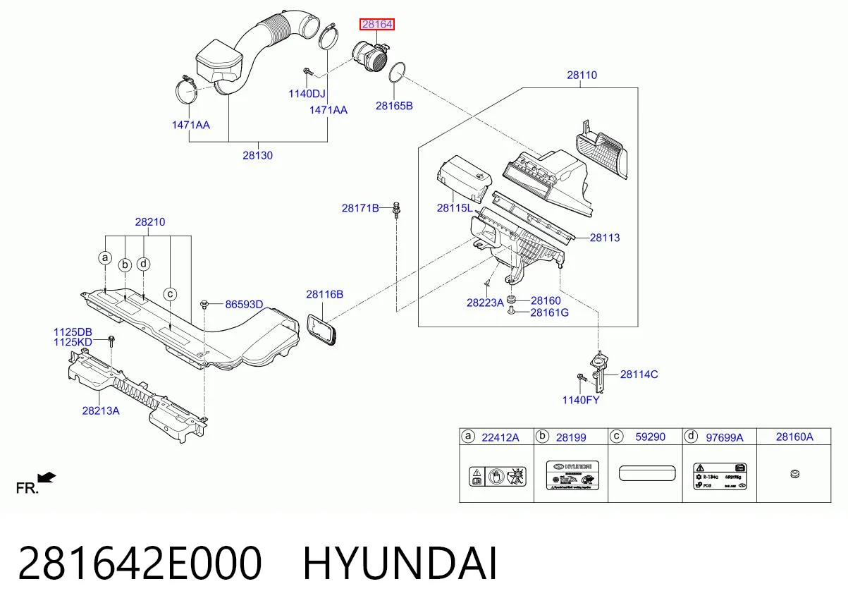 Caudalímetro para KIA Optima JF