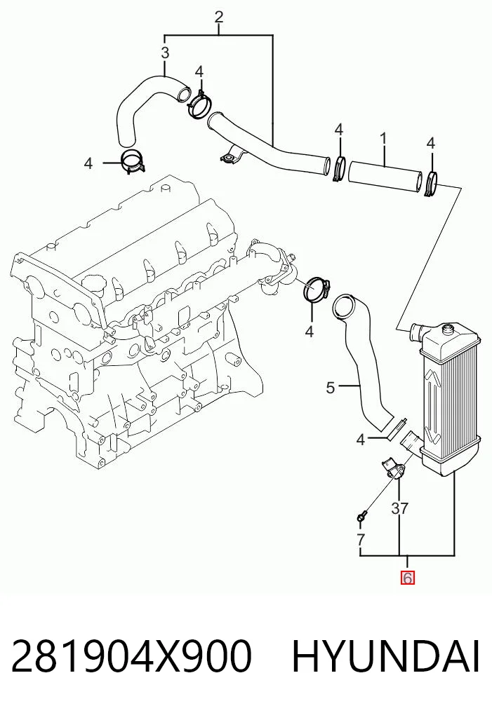 Radiador de aire de admisión KIA Carnival III monovolumen (VQ) (2005 - 2015) precio, desde 50,82 EUR