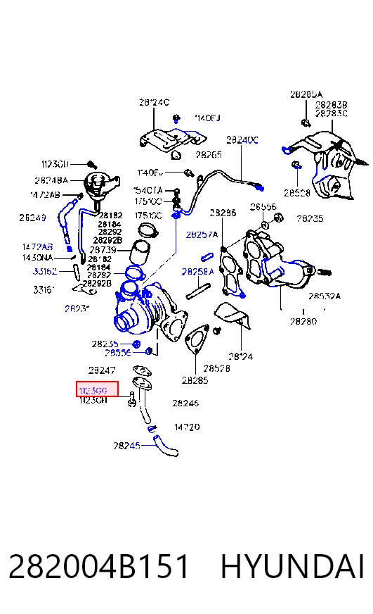 Turbo para motor para Hyundai H100  P