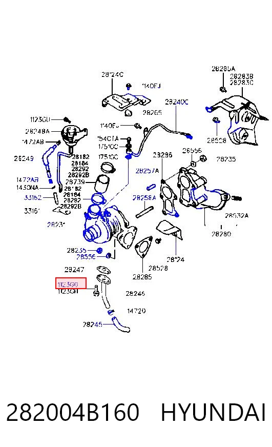 Turbocompresor para Hyundai H100 P
