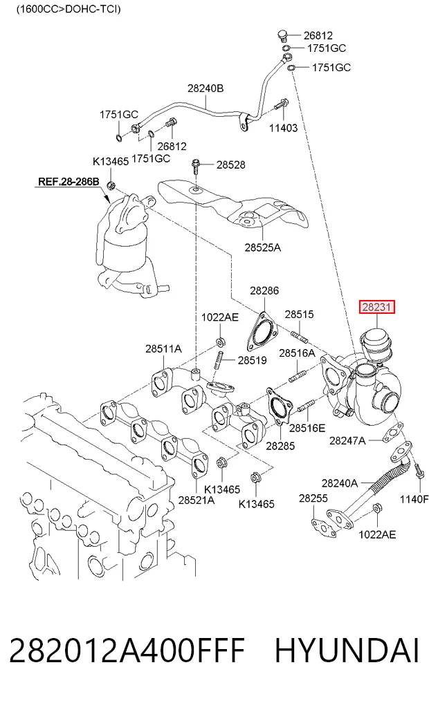 282012A400FFF Hyundai/Kia