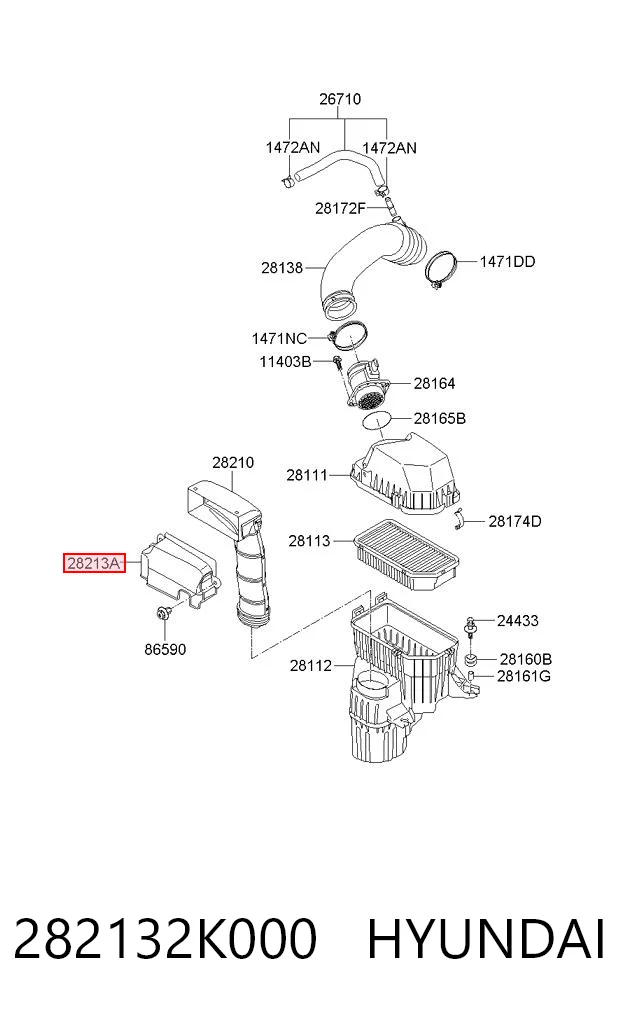 Comprar Entrada del filtro de aire KIA Soul I AM a bajo precio
