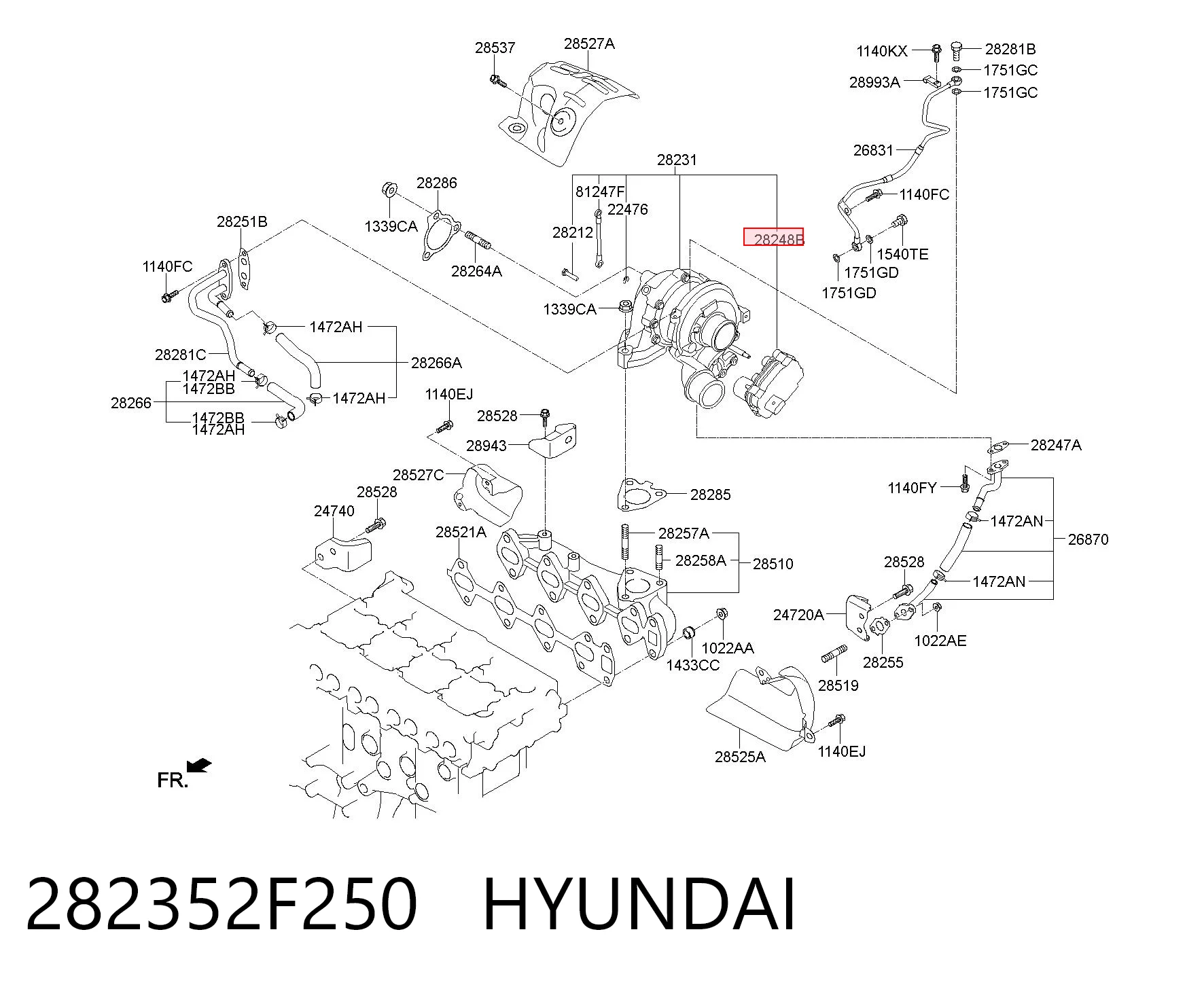 Válvula de regulación para aire de admisión para Hyundai Tucson II TM